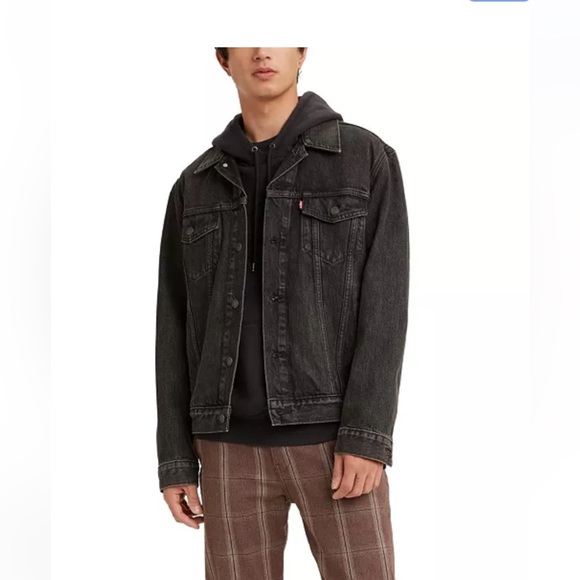 Levi’s black trucker jacket size XL Men’s - Picture 2 of 6